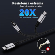 Carica l'immagine nel visualizzatore di Gallery, OTraki Cavo USB C 20 cm, USB2.0 Nylon Cavo Ricarica Rapida Type C per Auto Compatibili con iPhone 17 16 15 Pro Max Plus,