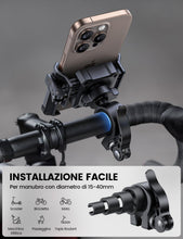 Carica l'immagine nel visualizzatore di Gallery, Lamicall Supporto Telefono Bicicletta [No Blocca Telecamera] 360° Rotazione