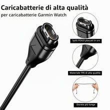 Carica l'immagine nel visualizzatore di Gallery, Caricatore per Garmin Instinct/Instinct 2 2S 2X 3 / Solar/Solar Tactical, 2Pezzi USB Caricabatterie Cavo per Ricarica Ra