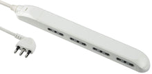 Carica l'immagine nel visualizzatore di Gallery, Electraline 61910 Multipresa Super Slim Salvaspazio 23 mm, 4 Posti Bivalenti 10/16A, Spina 90° 16A, Cavo 1.5 M