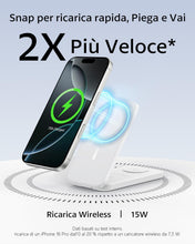 Carica l'immagine nel visualizzatore di Gallery, Caricatore Wireless 3 in 1 per iPhone, Apple Watch e AirPods
