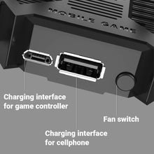 Carica l'immagine nel visualizzatore di Gallery, Mobile Controller con Fan Ventola Raffreddamento, Smartphone Trigger 6 Finger L1 R1 L2 R2 per PUBG COD Telefono Cellular