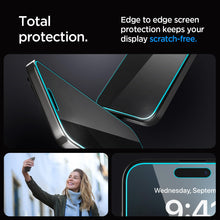 Carica l'immagine nel visualizzatore di Gallery, Spigen EZ Fit Privacy Vetro Temperato [2 Pezzi] per iPhone 15 Pro Max