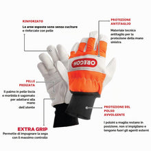 Carica l'immagine nel visualizzatore di Gallery, Oregon Guanti Protettivi Multiuso per la Mano Sinistra, Realizzati in Pelle Liscia, Adatti per l'utilizzo con Motosega –