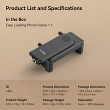 Carica l'immagine nel visualizzatore di Gallery, SMALLRIG Supporto Telefono, Interruttore Rapido, Giunti Regolabili - 4366