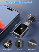 Carica l'immagine nel visualizzatore di Gallery, Adattatore CarPlay Wireless 2026, USB/Type-C, Connessione Rapida, iOS 12+