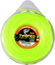 Carica l'immagine nel visualizzatore di Gallery, MAXPOWER 338808 Filo decespugliatore in copolimero 2.4mm 30 Metri Quadrato Ritorto, Giallo Neon
