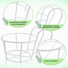 Carica l'immagine nel visualizzatore di Gallery, 3 supporti per vasi da fiori, rotondi, per balconi, in metallo, per ringhiere rotonde, per fiori, per casa, balcone, gia