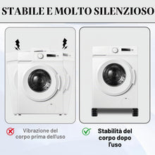 Carica l'immagine nel visualizzatore di Gallery, 12 Pezzi Piedini per Lavatrice Rialzo Letto Impilabile, Regolabili Piedini per Letto Contenitore, Rialzo per Mobili per 