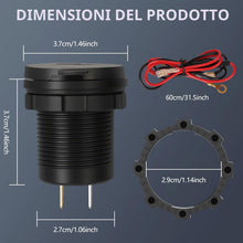 Carica l'immagine nel visualizzatore di Gallery, Presa USB 12V Caricabatterie da Auto, 4 Porte 68W Total USB C PD &amp; QC 3.0