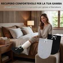 Carica l'immagine nel visualizzatore di Gallery, Copri Gesso Gamba Lavabile, Calzino Protettivo Regolabile con Coulisse per Piede e Dita, Copertura Traspirante per Tutto