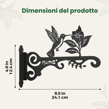 Carica l'immagine nel visualizzatore di Gallery, Bamworld Staffe da Parete per Piante, Set da 2, Nero