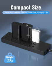 Carica l'immagine nel visualizzatore di Gallery, Caricabatterie USB 5V 1A 2Porte USB C + A Spina di Alimentazione Presa di Ricarica Caricatore per iPhone, Sam sung Telef