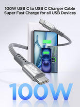 Carica l'immagine nel visualizzatore di Gallery, Cavo USB C a USB C 3M, Lungo Cavo di Ricarica Rapida USB C 100W 5A Cavo USB Tipo C Usbc a Usbc Cavo di Ricarica per Cell