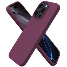 Carica l'immagine nel visualizzatore di Gallery, ORNARTO Cover per iPhone 16 Pro Silicone,Antiurto,Vino Rosso