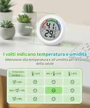 Carica l'immagine nel visualizzatore di Gallery, Termometro‑igrometro digitale interno, precisa temperatura &amp; umidità