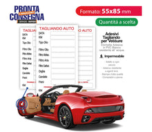 Carica l'immagine nel visualizzatore di Gallery, StampaGenerale® - 50 Pz Etichette Adesive Tagliando Auto Cambio Olio Filtri Candele Freni,in PVC Impermeabile Resistente