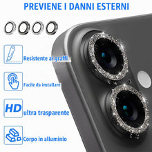 Carica l'immagine nel visualizzatore di Gallery, Protezione Fotocamera Compatibile con iPhone 16/ iPhone 16 Plus HD Chiaro Alluminio Leggera Protezione Lente Senza Bolle