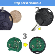 Carica l'immagine nel visualizzatore di Gallery, Guscio Ricambio Chiave Auto Telecomando con LAMA Compatibile con Smart ForTwo 450 Roadster Crossblade City Coupe City Ca