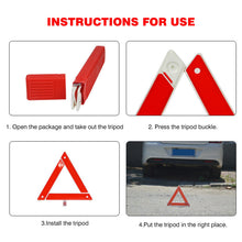 Carica l'immagine nel visualizzatore di Gallery, Triangoli Di Segnalazione Per Auto Triangolo D'Emergenza Emergenza Auto Pieghevole Inscatolato Pieghevole Per Automobile