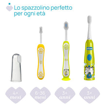 Carica l'immagine nel visualizzatore di Gallery, Chicco Spazzolino Elettrico a Batteria per Bambini, con Setole Morbide, Adatto ai Bambini dai 3 Anni in Su, Testa Vibran