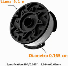 Carica l'immagine nel visualizzatore di Gallery, HEINTON 8 Pezzi A6481 A6485 Filo per rocchetto con cappuccio per rocchetto per decespugliatore Black Decker Reflex ST553