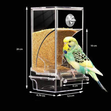 Carica l'immagine nel visualizzatore di Gallery, Mangiatoia automatica per uccelli, mangiatoia per pappagallini, per gabbie con posatoio, senza disordine, contenitore pe