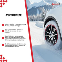 Carica l'immagine nel visualizzatore di Gallery, START Set 2 Calze da Neve Bianche | Taglia XL | Omologate EN 16662-1 | in Tessuto | Adatte per Auto - SUV - Veicoli Comm