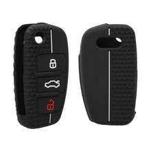 Carica l'immagine nel visualizzatore di Gallery, kwmobile Custodia Coprichiave Compatibile con Audi con 3 tasti pieghevole Cover - Copri Telecomando Chiave Auto - Copri 