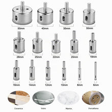 Carica l'immagine nel visualizzatore di Gallery, Flintronic Set di Punte Diamantate, 15 Frese 8mm~50mm