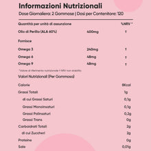Carica l'immagine nel visualizzatore di Gallery, Omega 3 per Bambini, Antiossidante, Vegan Omega 3, Olio di Perilla ALA 60%