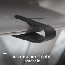 Carica l'immagine nel visualizzatore di Gallery, portaocchiali Auto, 2 Confezioni, Magnetico, in Pelle, Porta Occhiali da Auto, per Auto, con Clip per Biglietti (Nero)