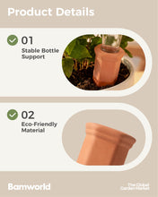 Carica l'immagine nel visualizzatore di Gallery, Bamworld Picchetti Autoirriganti Terracotta 6 Pezzi, Dispositivi Irrigazione Piante, Irrigatori Automatici per Vasi Inte