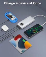Carica l'immagine nel visualizzatore di Gallery, Power Bank, 10000mAh Powerbank 3A Ricarica Rapida USB C Ingressi e Uscite, Potente e Sottile Caricatore Portatile con Ca