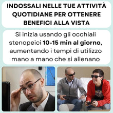 Carica l'immagine nel visualizzatore di Gallery, BATES - Occhiali Stenopeici, Occhiali Bates, Occhiali per Allenare la Vista con Foro Stenopeico, Uomo Donna Good Look pe