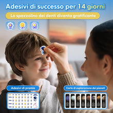 Carica l'immagine nel visualizzatore di Gallery, Spazzolino Elettrico Bambini 3-6-12-18 Anni Spazzolino Elettrico Bambina Bambino Bimbo Con Timer, Adesivi per Abitudini 