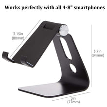 Carica l'immagine nel visualizzatore di Gallery, Amazon Basics Supporto regolabile per cellulare, Singolo, Una piazza e mezza, Nero