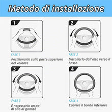 Carica l'immagine nel visualizzatore di Gallery, CGEAMDY Coprivolante Auto Universale Diametro 37-38 cm, Coprivolante Elastica del Volante, Microfibra Traspirante in Set