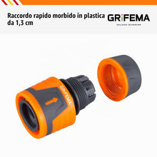 Carica l'immagine nel visualizzatore di Gallery, GRIFEMA GE1201 Attacco Rapido per Tubo da 1/2" 12,5 mm - 5/8" 15 mm, Connettore Universale, Installazione Facile, Protez