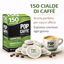 Carica l'immagine nel visualizzatore di Gallery, POP Caffè Cialde ESE 44 Compostabili – 150 Cialde Caffè Miscela Rossa Cremosa, Espresso Intenso, Compatibili con Macchin