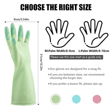 Carica l'immagine nel visualizzatore di Gallery, Guanti Pulizia Casa Riutilizzabili, Guanti Lavapiatti In Gomma, Dishwashing Cleaning Gloves, Antiscivolo Impermeabile Pe