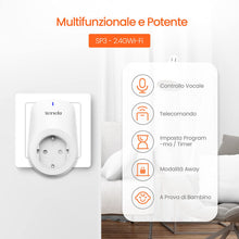 Carica l'immagine nel visualizzatore di Gallery, Tenda Smart Plug Beli SP3, presa Smart WiFi compatibile con Amazon Alexa Echo e Google Home, telecomando, progettata per