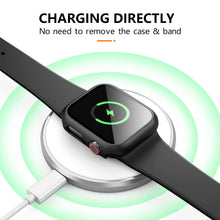 Carica l'immagine nel visualizzatore di Gallery, Amzpas 【2 PEZZI】 Cover per Apple Watch Series 6/ Series 5/ Series 4/SE 44mm Con Vetro Temperato 44mm (Nero*2)