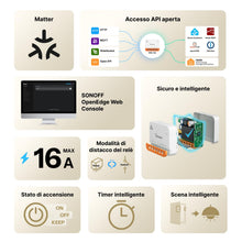 Carica l'immagine nel visualizzatore di Gallery, SONOFF Mini One MINI-1GS - Interruttore intelligente Wi-Fi opaco, 16 A
