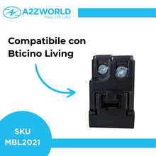 Carica l'immagine nel visualizzatore di Gallery, 10 Pezzi Presa Bipasso, Compatibile Con Bticino Living Light (Nero)