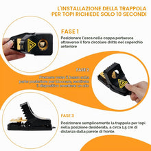 Carica l'immagine nel visualizzatore di Gallery, Flintronic Trappola per Topi, 4 Pezzi Trappola Ratti Riutilizzabile, Trappola per Topi per Interni ed Esterni, Trappola 