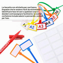Carica l'immagine nel visualizzatore di Gallery, Glarks 150 Pezzi Fascette in Nylon 6 Colori da 6 Pollici con Etichette Marker Autobloccanti Cinghie di Cablaggio per Scr