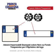 Carica l'immagine nel visualizzatore di Gallery, StampaGenerale® - 2 Pz Bollino Adesivo Per Targa Auto e Moto con Stemma Logo RI in Pvc Resistente e Impermeabile Facile 