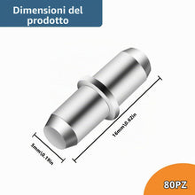 Carica l'immagine nel visualizzatore di Gallery, 70 pioli di supporto per mensole, 5 mm, in metallo resistente