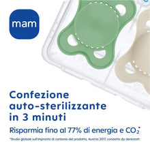 Carica l'immagine nel visualizzatore di Gallery, MAM Original Night Succhietto 6+ mesi, Set da 2 ciucci, Azzurro/Celeste